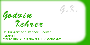 godvin kehrer business card